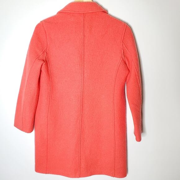 J Crew Daphne Topcoat Boiled Wool winter coat button front Size 2P - Picture 10 of 14